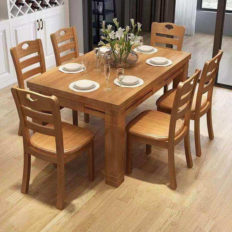 实木餐桌长方形吃饭桌6人餐桌家用饭桌现代简约小户型吃饭桌子,住宅家具,实木餐桌,淘宝优惠券,粉丝福利购,淘宝优惠卷