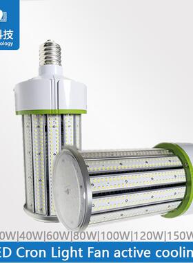 100W玉米灯100W鳍片式风扇散热玉米灯庭院灯E26E40100W路灯出口