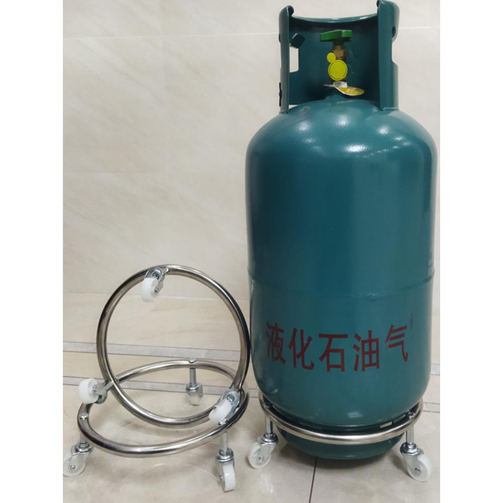不锈钢煤气罐底座煤气瓶移动托架托盘支架液化气瓶家用万向轮支架