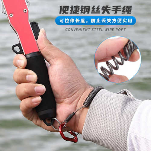 新款现货 防锈推柄双开口控鱼器 夹鱼器 大物不跑鱼 垂钓工具批发