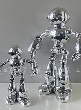 简约创部意树脂电镀机UTT器人摆儿件板房售楼酒店玄关童样房装饰