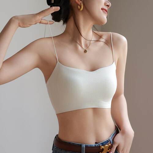 Ice silk strapless tank top, women's inner layer can be