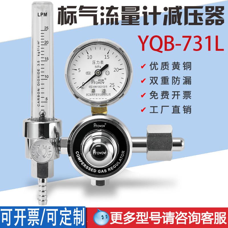 标准气体流量计减压阀压力表YQB-731L实验室尾气检测精密仪表图片
