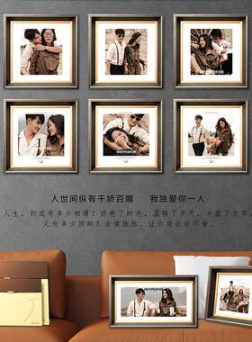现代式欧照片专客厅卧室结婚黑相框LJV用挂墙大尺寸长方形色组合