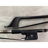 纯黑碳纤维低音法式 大贝司琴弓杆低音倍大提琴彩贝琴弓黑马尾