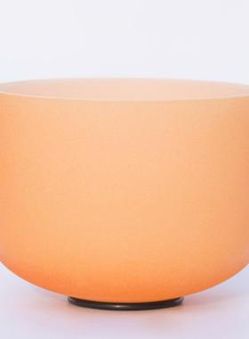 橙色水晶钵颂钵音乐碗冥想瑜伽灵修专用音乐碗音疗冥想