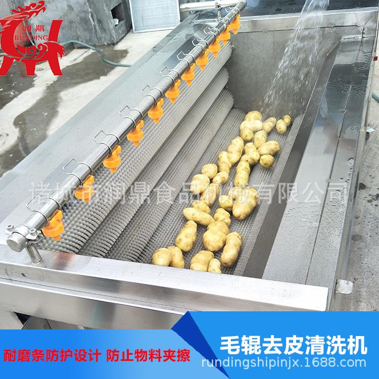 现货供应中药材清洗机三七何首乌毛辊清洗机根茎类清洗去泥设备