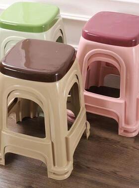 家家直销熟胶加厚塑料凳子防滑高厂凳凳用客厅书房成YFF人方凳板