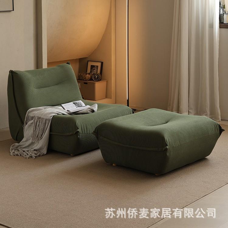 懒人沙发可躺可睡小户型客厅卧室榻榻米阳台休闲饺子躺椅布艺实木