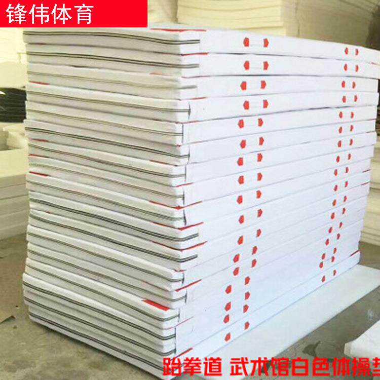 新款直销白帆布武术体操跆拳道垫体操垫武馆练功垫体育训练垫子仰