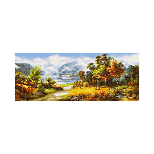 数字油画厂家直供客厅卧室装饰画手工填色风景油画沙发背景挂画
