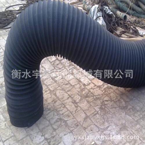 除尘橡胶伸缩管风管dn50100橡胶波纹管钢丝骨架管规格性能颜色全