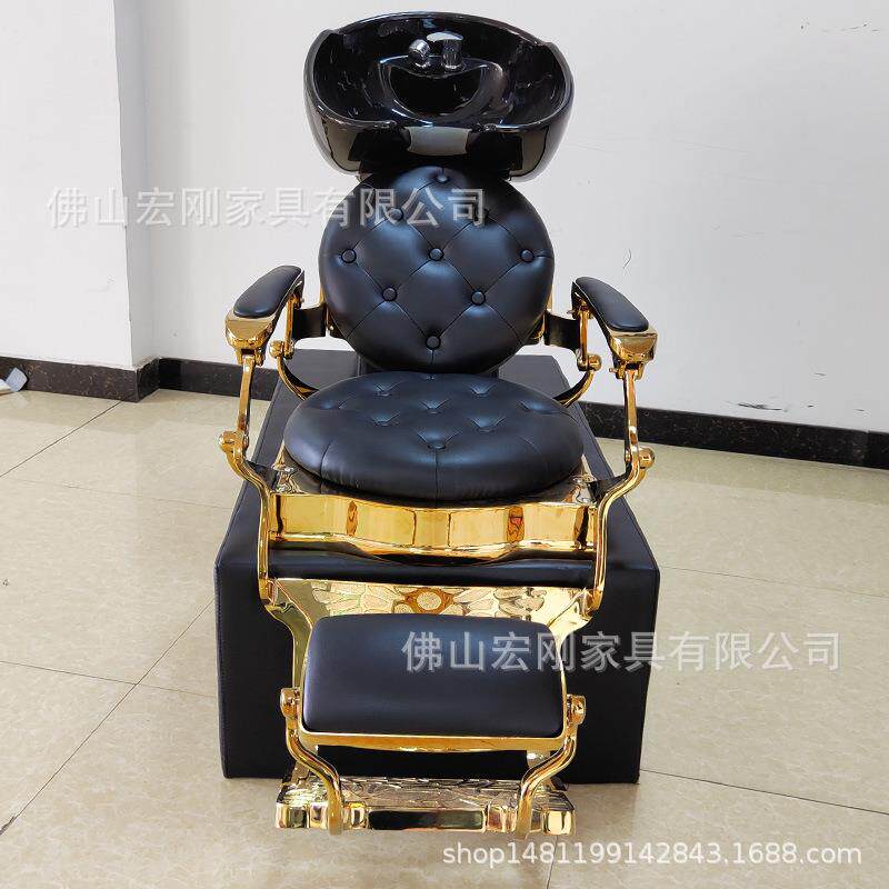 洗头床理发店专用半躺式工厂直销陶瓷盆网红美发店发廊专用洗头床