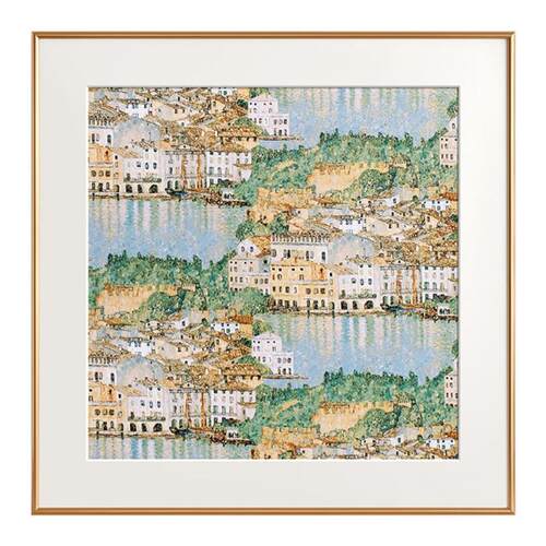 现代轻奢玄关方形背景墙装饰画走廊餐厅壁画现代简约风景书房挂画