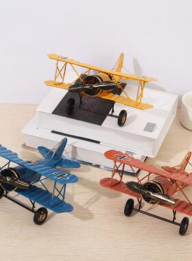 复古铁皮飞机模型 zakka杂货创意家居装饰品 工艺品摆件