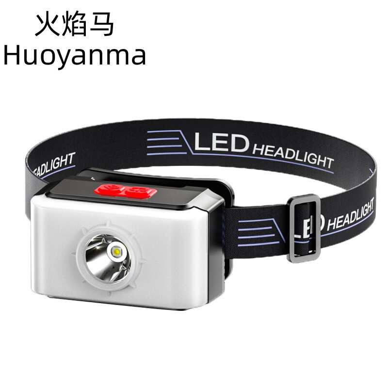 LED双光源头戴头灯手电筒户外夜钓夜骑应急矿灯USB充电持久续航灯