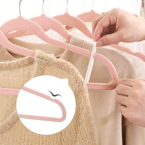 Non slip velvet clothes hanger dress Coat Hanger holder rack
