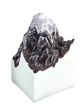 现代新中式家居摆件树脂假山石头雕塑雪山样板房装饰品禅意工艺品