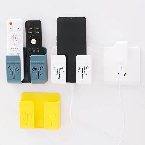 Wall-mounted phone charging stand with no drilling required,