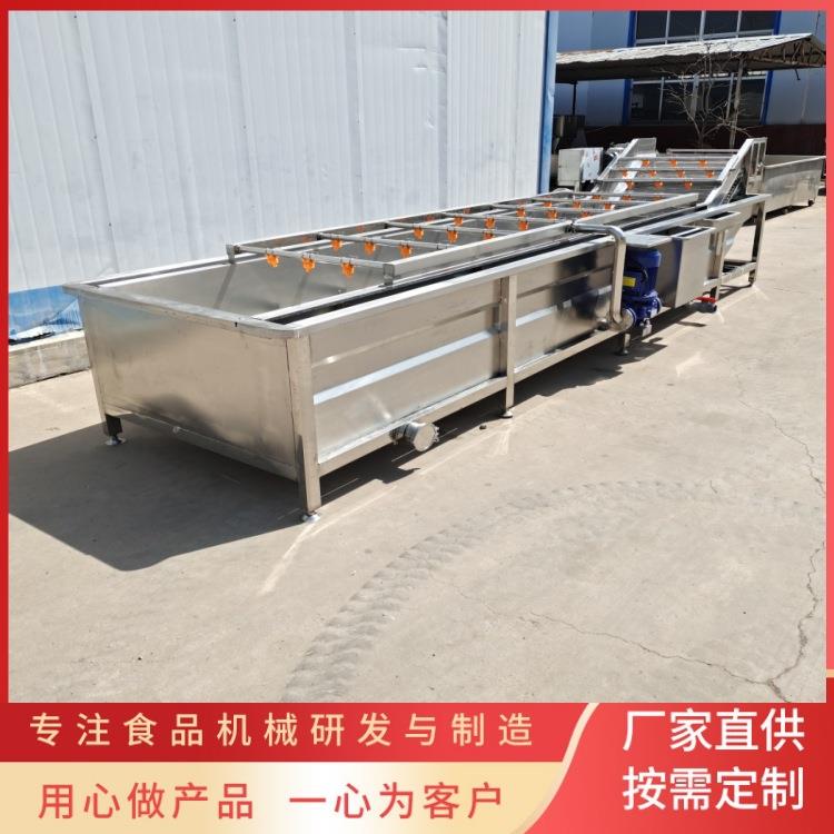 地皮菜气泡清洗机 吸吸果冻清洗风干线 豆干杀菌冷却线 义康牌