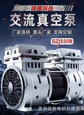 锦穗科技220V50Hz550W真空泵静音小型真空泵无油真空泵微型负压泵