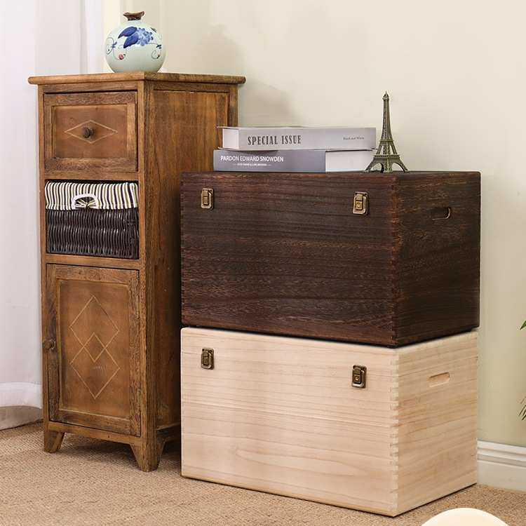 加厚多功能可坐成人实木家用客厅收纳储物凳简约长方形复古大木箱,收纳整理,收纳凳,淘宝优惠券,粉丝福利购,淘宝优惠卷