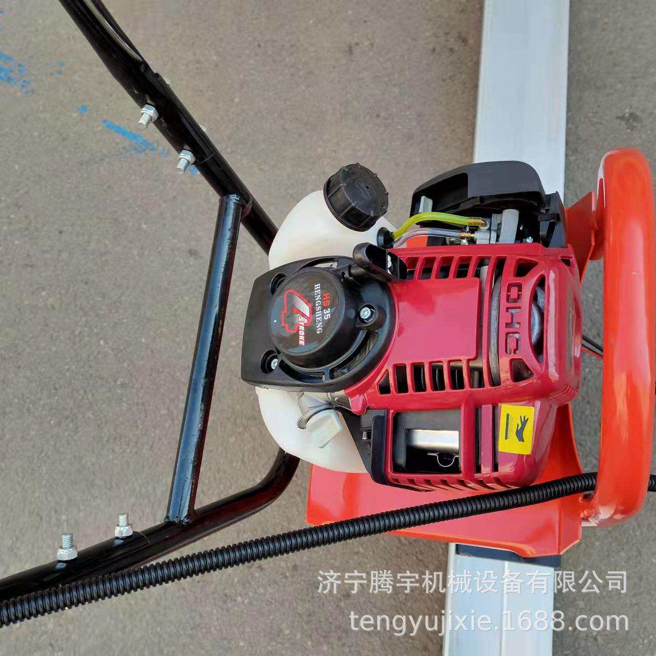 买手扶汽油机振动尺3米价混凝土路面电动刮平尺小型整平机图震动