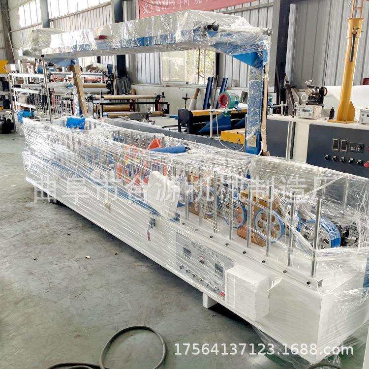 一次成型方木条炭纤维护墙板包覆机顶角线包覆机冷胶抽屉板包覆