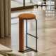 JGP1创意简约餐椅咖啡奶茶店餐椅子踩脚圆形靠背高脚凳前台酒吧椅