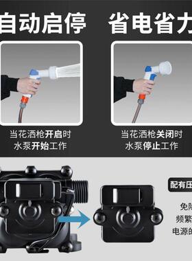 电泵动直流12抽水泵房车加水农田浇XPS菜神器关水自停隔自吸v膜22