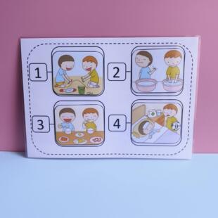 幼儿园区域材料小班中班大班语言区看图排序看图讲故事训练卡片