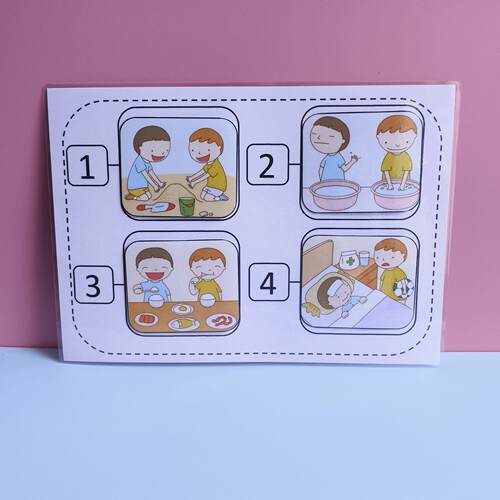 幼儿园区域材料小班中班大班语言区看图排序看图讲故事训练卡片