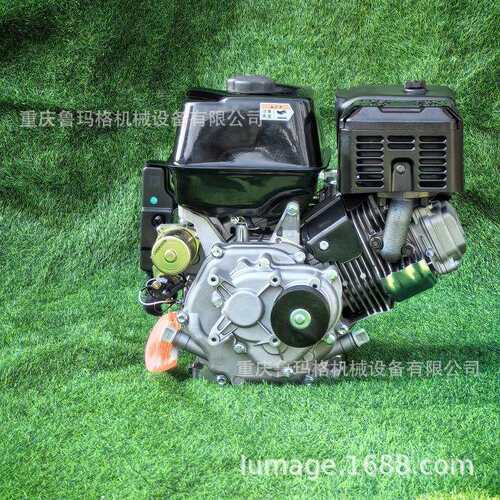 194F500cc单缸风冷19.5马力汽油发动机减速机1800转膨化机用