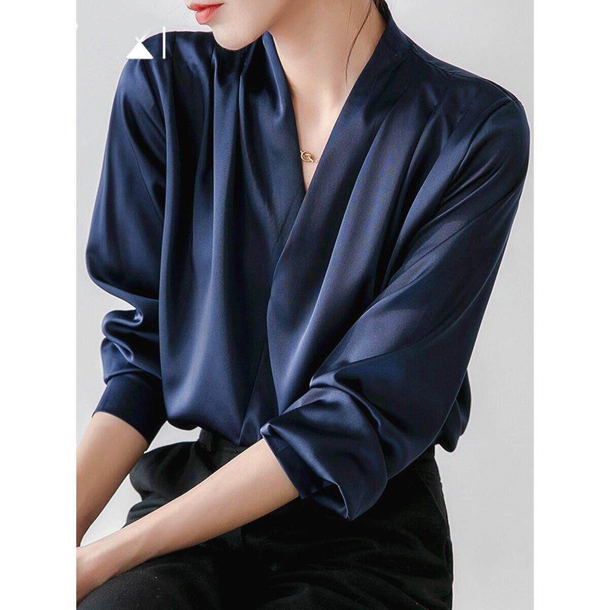 香港时尚衬衫女2026春秋职业垂感显瘦长袖修身小个子通勤休闲衬衣