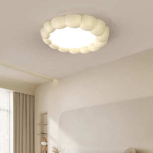 卧室灯吸顶灯现代简约灯具北欧极简智能奶油风主卧灯餐厅儿童房灯