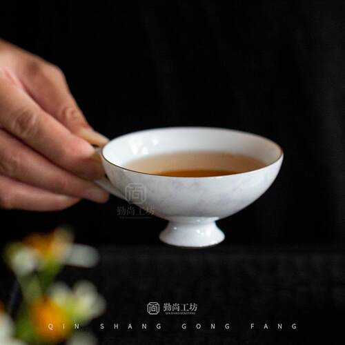 花开荼蘼渐变紫色咖啡杯碟组合陶瓷办公杯马克杯小号个人杯带杯垫
