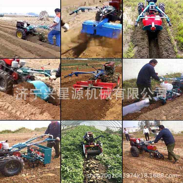 手拖扶EAR拉打田机1匹机手扶旋耕耙手2扶拖拉机带动旋耕整地机图