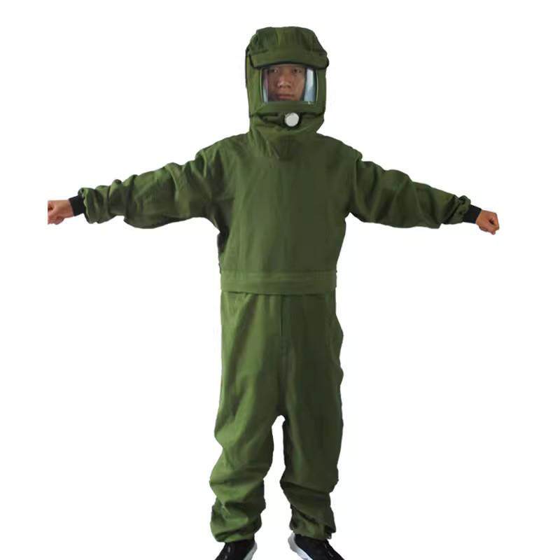 连喷砂衣打砂服帆布油服分体沙喷漆沙冲砂防护服打磨IXF大头打帽
