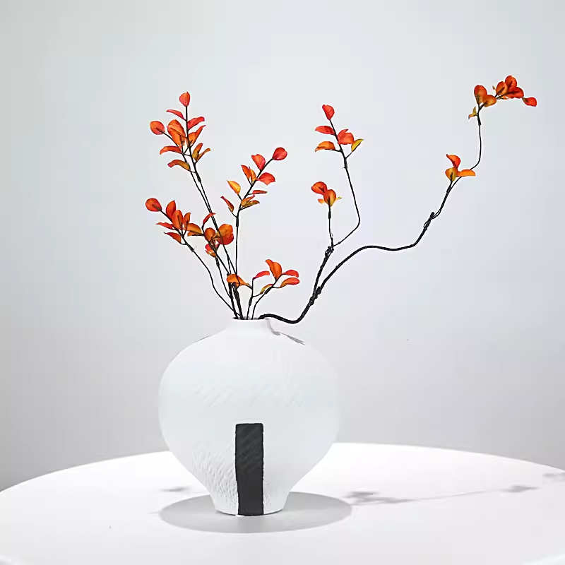 新中式仿真花艺摆件样板房售楼部家居客厅玄关柜电视酒柜软装饰品