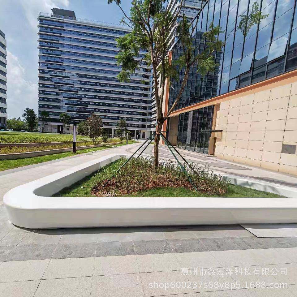 外19休玻璃钢树池园户林公园型椅GRC造坐凳景观特色闲椅学校种植
