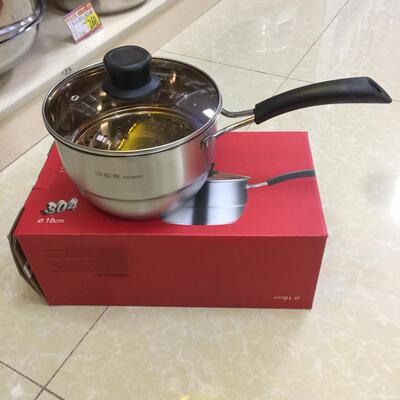 贝伦斯奶锅不锈钢泡面锅宝宝辅食锅家用婴儿小锅煮带蒸格小汤锅