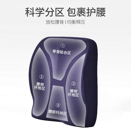 新款直销腰靠垫办公室腰靠记忆棉腰垫靠背座椅孕妇垫椅子腰靠枕腰