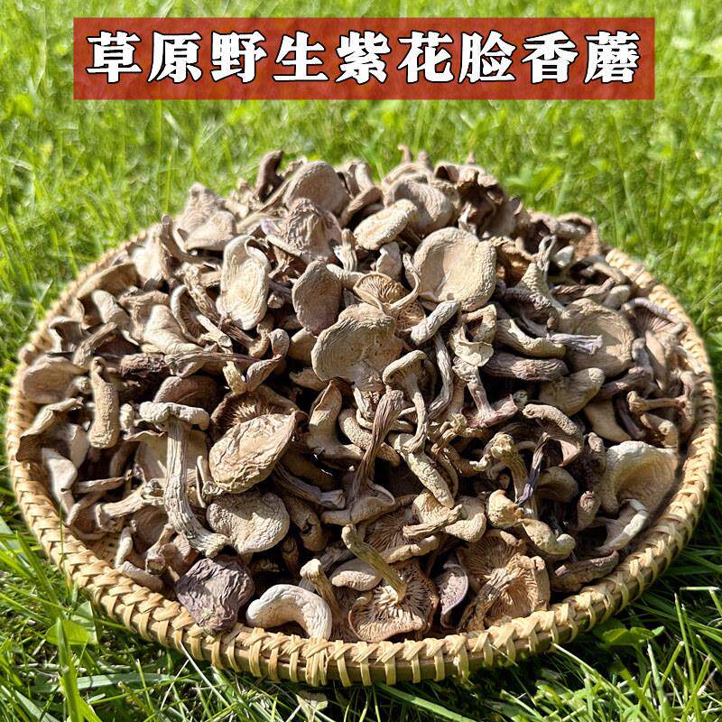 野生紫花脸蘑菇干货东北山珍土特产干蘑菇煲汤食材菌菇稀有野山菌