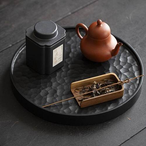 宜室茶话复古实木托盘樱桃木茶托盘壶承茶具茶杯收纳茶点盘干泡盘