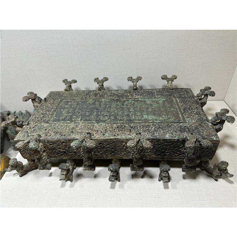 青铜器收藏云纹铜禁河南博物院收藏古青铜器工艺品