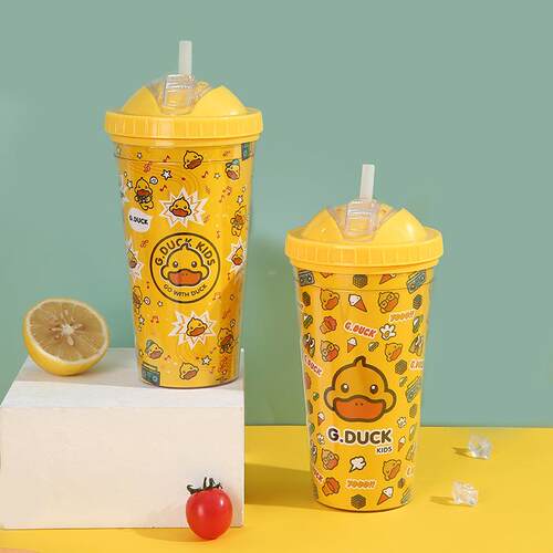 Creative and minimalist summer travel student plastic water