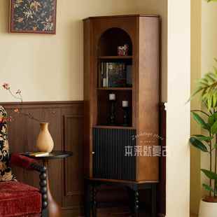 本来就复古/圣丁角柜/法式复古实木客厅转角柜墙角柜三角收纳柜