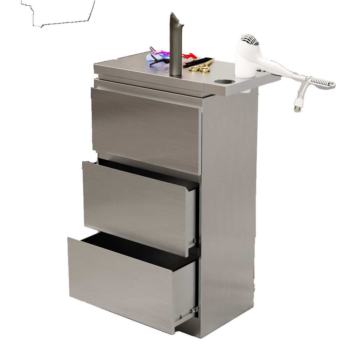 理发店不锈钢工具柜美容院发廊储物柜美发店发型师剪发小推车