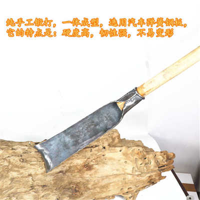 阳江手工弹簧钢锻打铁锹铁锨圆林锹挖树铲花锹钢锹配柄起苗器包邮