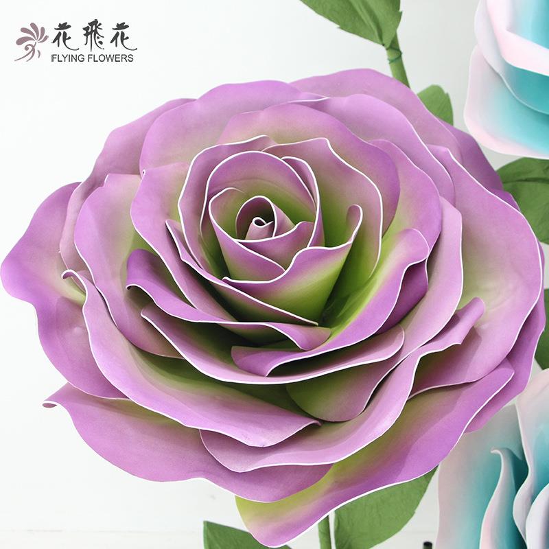 纸花玫瑰花商场DP点布置店铺美陈活动装饰花道具摆件仿真装饰花